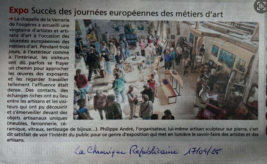 38 - Journées Européennes des Métiers d'Art 2025 - Fougères - La chapelle de la verrerie