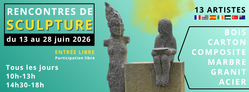 Rencontres de sculpture 2026 - Philippe André - la chapelle de la verrerie - Fougères - Bandeau